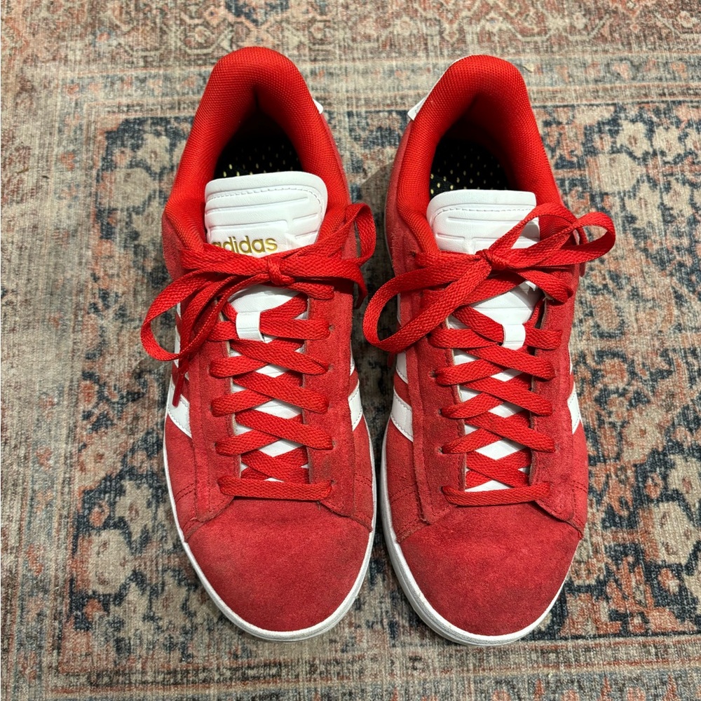 adidas Red and White Grand Court Alphs Women's Sneakers